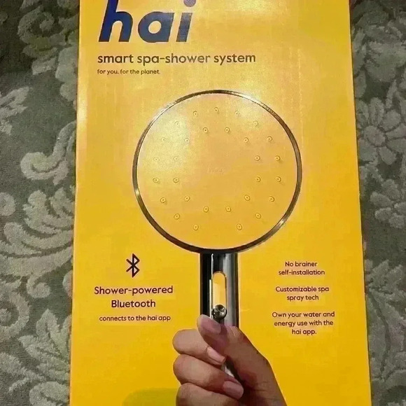 hai® 4-Spray Bluetooth®-Enabled Handheld Showerhead in Moon - Picture 3 of 8